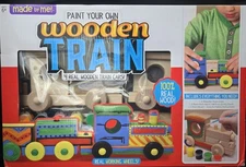 Made By Me Paint Your Own Wooden Train" craft kit by Horizon For Ages 6+