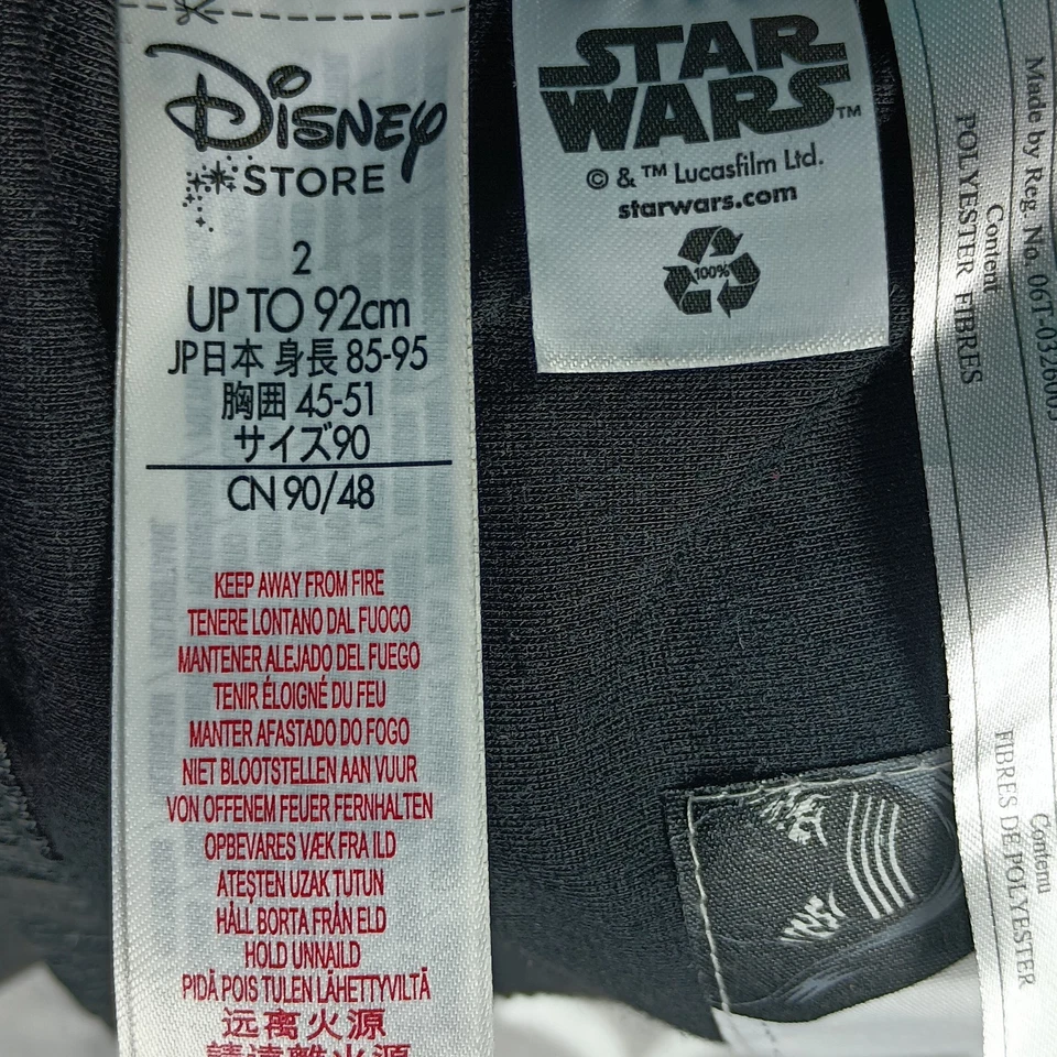 Disney Store Star Wars Darth Vader Chaqueta Niño Pequeño Talla 2T Halloween *Sin Capa* Foto 3 de 4