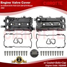 Valve Cover Set w/ Gasket & Cap for Nissan 350Z Infiniti EX35 FX35 Q50 Q70 3.5L