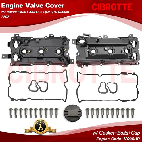 Valve Cover Set w/ Gasket & Cap for Nissan 350Z Infiniti EX35 FX35 Q50 Q70 3.5L eBay