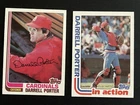 (2) 1982 Topps Darrell Porter Lot #447 & 448 St Louis Cardinals