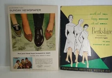 Lot 2 Vintage 1950s Advertising Displays Berkshire Stockings Peters Shoes