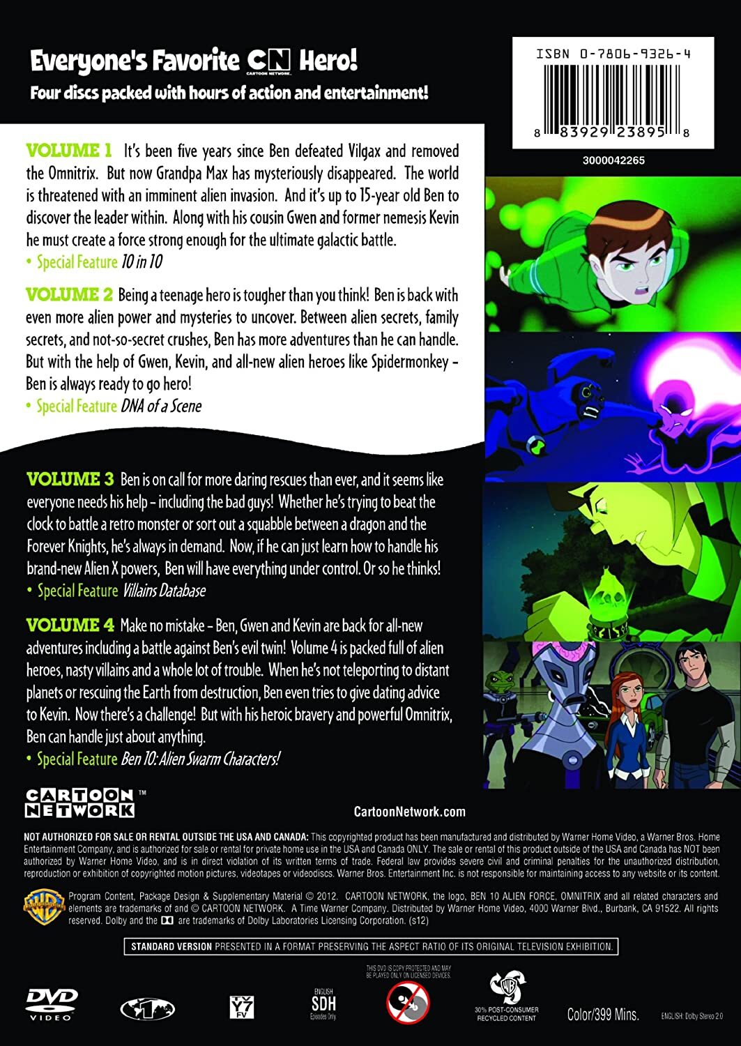 4 Kid Favorites: The Ben 10 Alien Force Collection [4 Discs