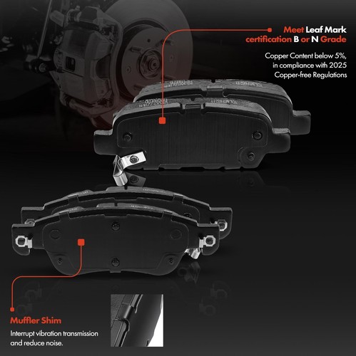 New Disc Brake Rotor & Ceramic Brake Pad for INFINITI G37 G35 300mm Front & Rear - Picture 6 of 8