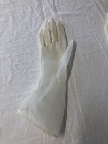 Guantes Finos Transparentes Blanco Mujer Elegante TALLA XS G035 - Imagen 8 de 13