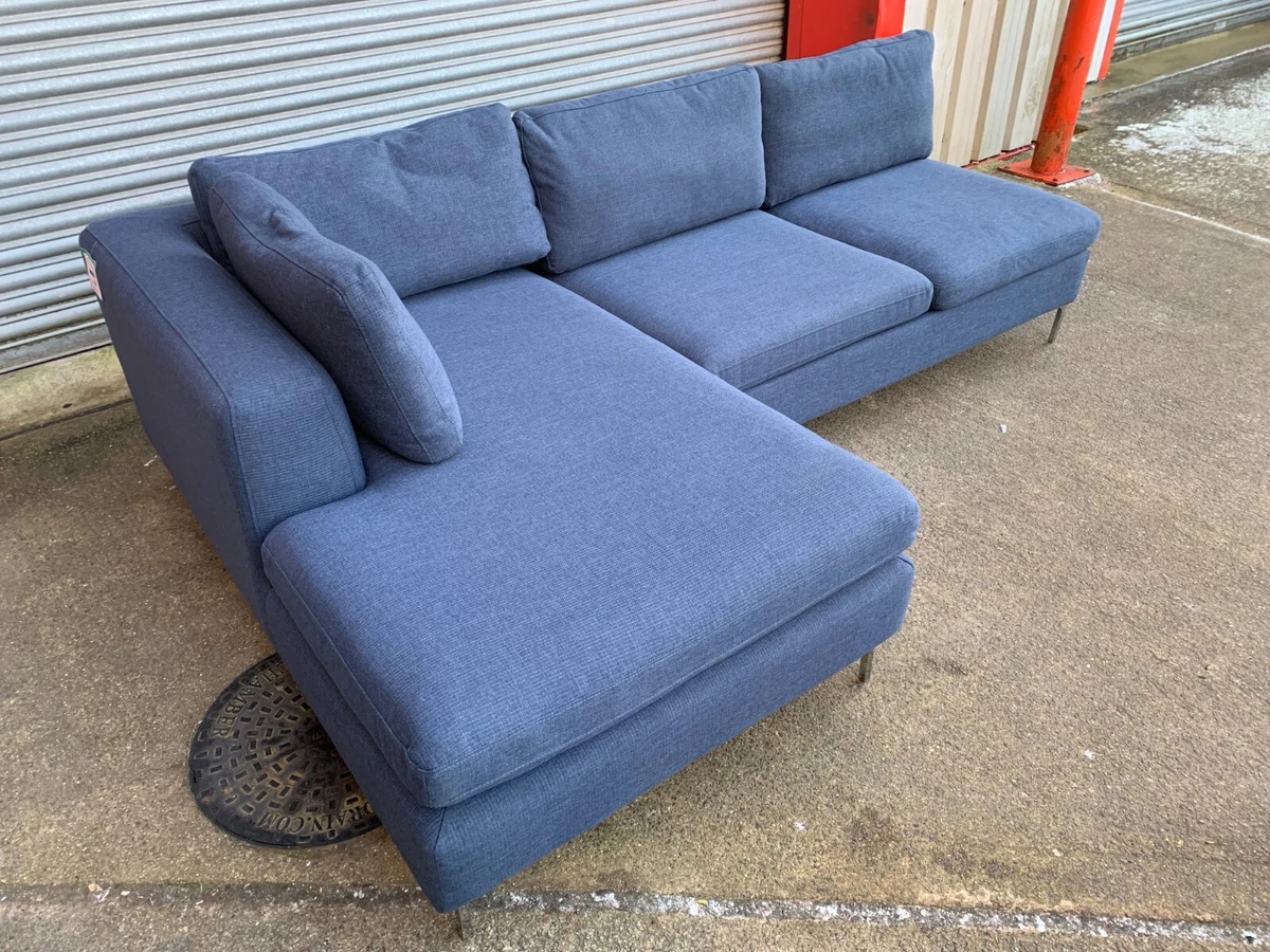 Made Monterosso LHF Corner Sofa In Storm Blue. RRP 1800. 002