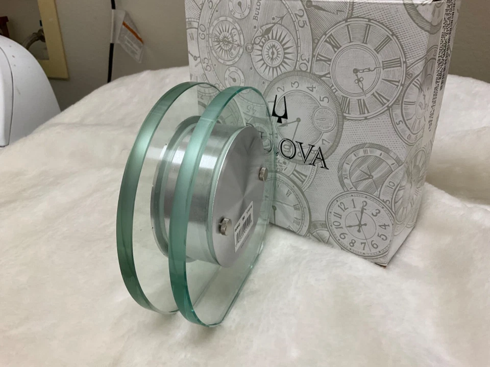 Bulova Accolade Designer's Table Clock - Mineral Glass B2842 - Image 4 of 4