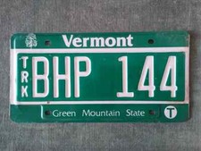 2016 Vermont Truck License Plate # BHP 144 Green Mountain State Debossed