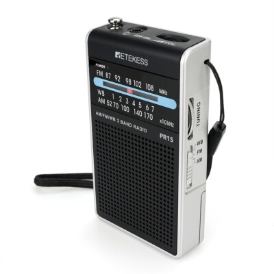 Retekess PR15 Portable Radio Pocket FM/AM/NOAA Emergency Radio For Camping,Gift