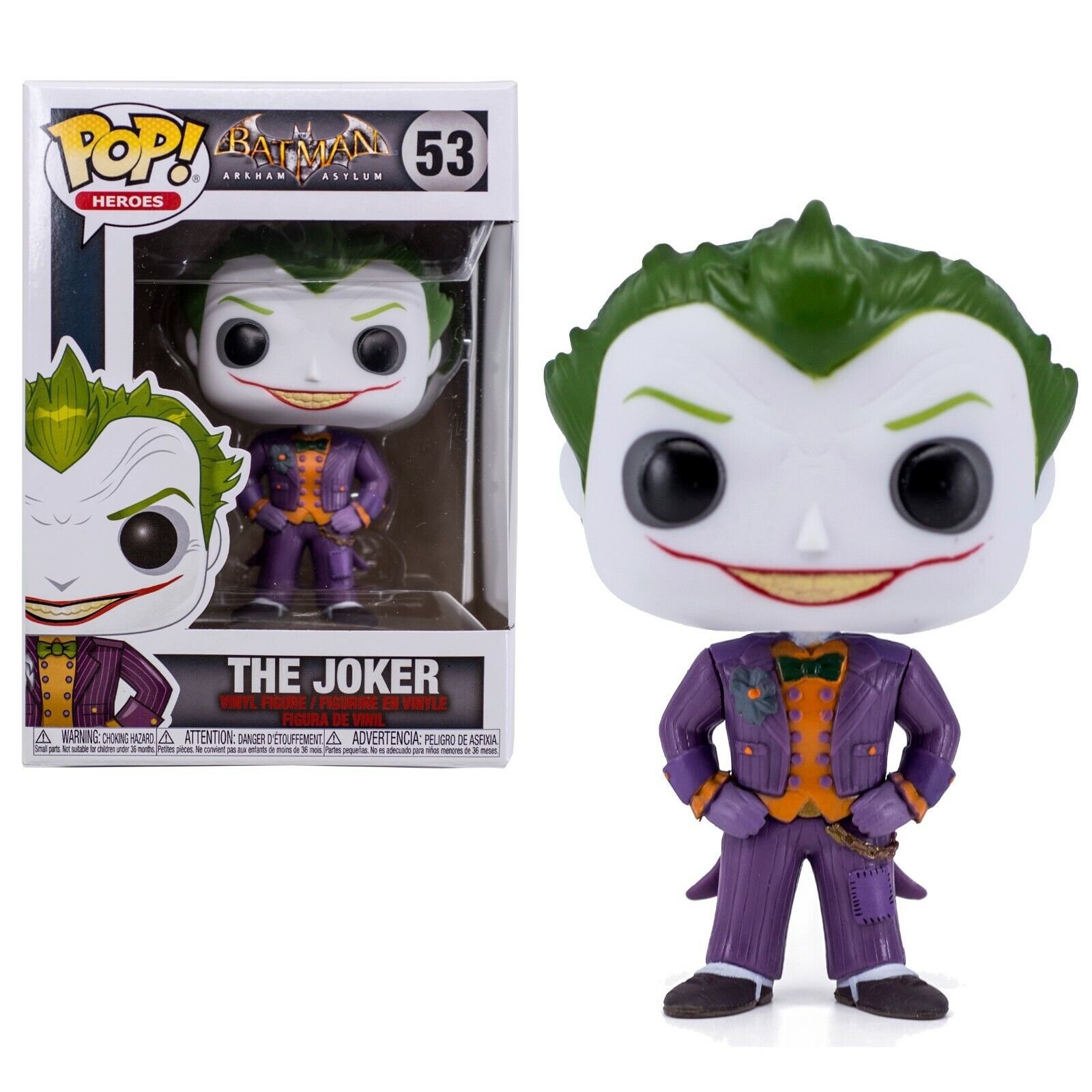 Batman Arkham Asylum The Joker Funko Pop #53 Heroes Vinyl Figure Brand New