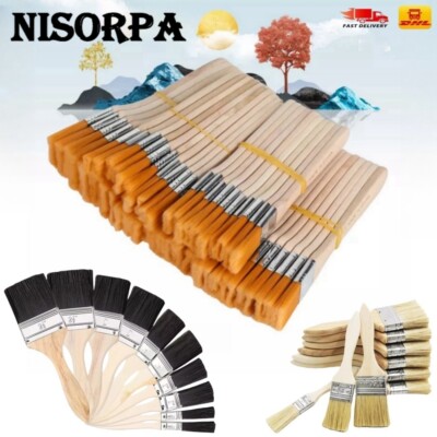 50/120Pcs Malerpinsel Set Pinsel Set Flachpinsel Farbpinsel Lackpinsel Satz