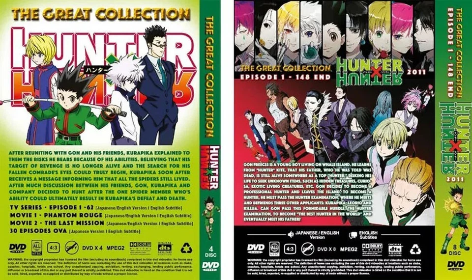 ANIME~DVD HUNTER X HUNTER SEASON 1-2 VOL.1-210 END + 2 MOVIE + 30 OVA *ENG VER* - image 2 of 4