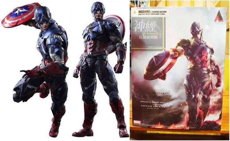 Square Enix Marvel Variant Figures Iron Man, Captain America