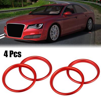 4pcs Red Air Vent Ring Outer Trim Aluminum Alloy for Audi A3 S3 Q2L 2013-2021
