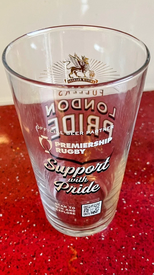 2x Fuller's London Pride Premium Ale Pint Glasses M23 Brand New Free Postage - Image 2 of 4