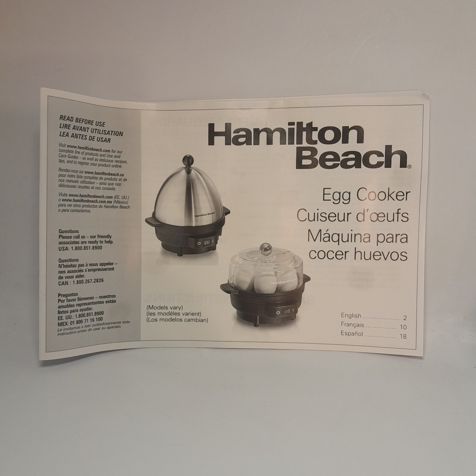 Hamilton Beach Owners Manual for Egg Cooker 25503 Instruction Book USED eBay