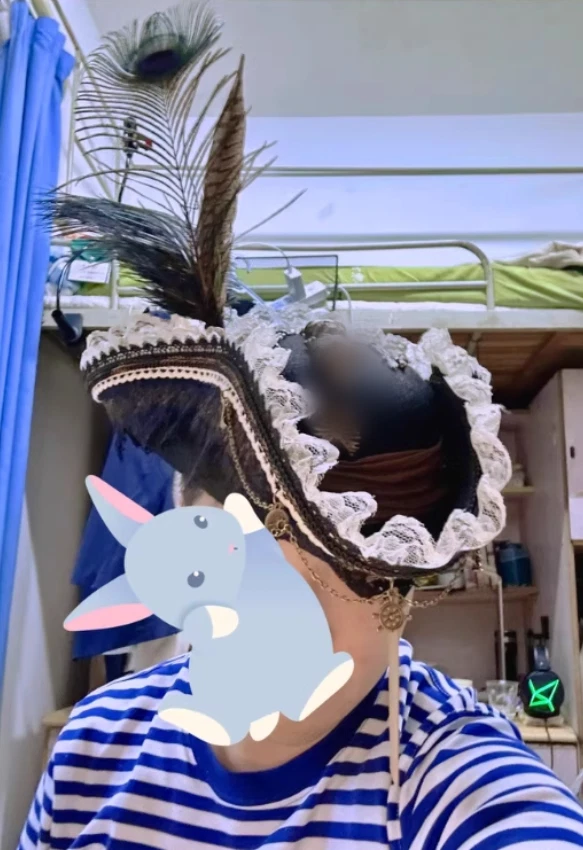 Piratas del Caribe Poleado Sombrero Pirata Gorra Juegos con disfraces Halloween Tocado utilería Foto 4 de 4