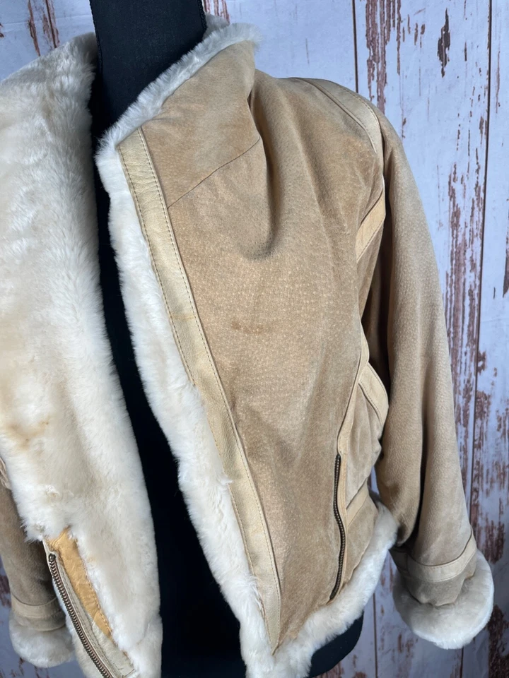 Chaqueta corta Wilson Adventure Bound de colección para mujer talla S gamuza cuero imitación piel marrón Foto 4 de 4