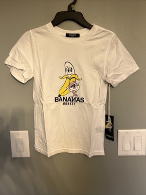 Bananas Monkey White Youth Size 7/L Shirt T-shirt Streetwear Design