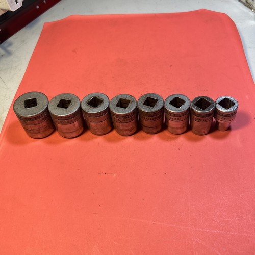 Vintage S-K Tools 1/2" Drive 12pt SAE Sockets LOT Knurled Base Various Sizes - Picture 4 of 5