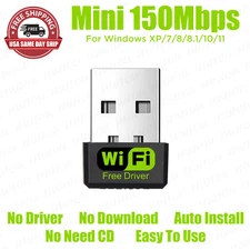 Mini USB Wireless 802.11B/G/N LAN Card WiFi Network Adapter RTL8188 PC Laptop
