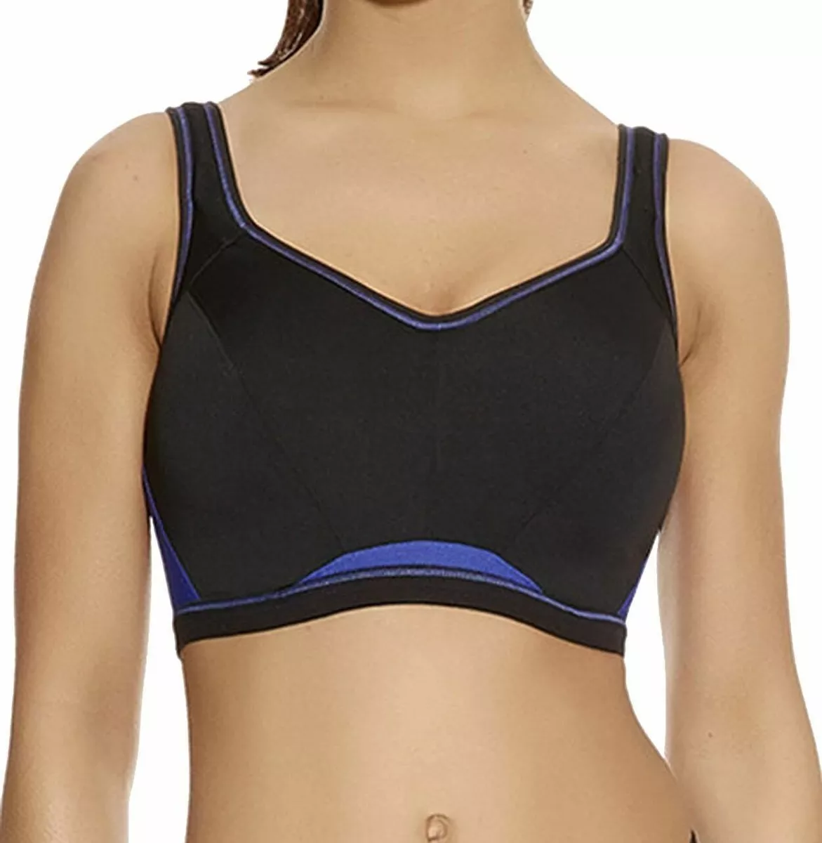 Freya Sports Bra Active Epic Black 40F Underwired Padded Full Crop Top 4004