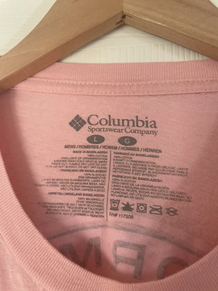 Camiseta rosa Columbia para hombre talla grande equipo de pesca de rendimiento PFG Foto 3 de 4