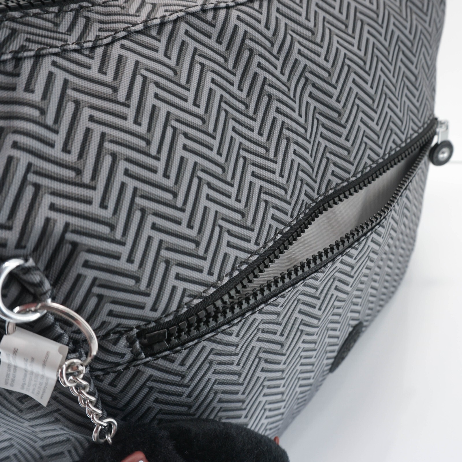 Kipling Alenya Crossbody Shoulder Bag HB6629 Polyester Urban Chevron Grey NWT image 7