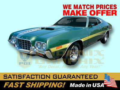 compatible with, 1972 Ford Gran Torino GT Laser Lazer Decals Graphic Stripes Kit
