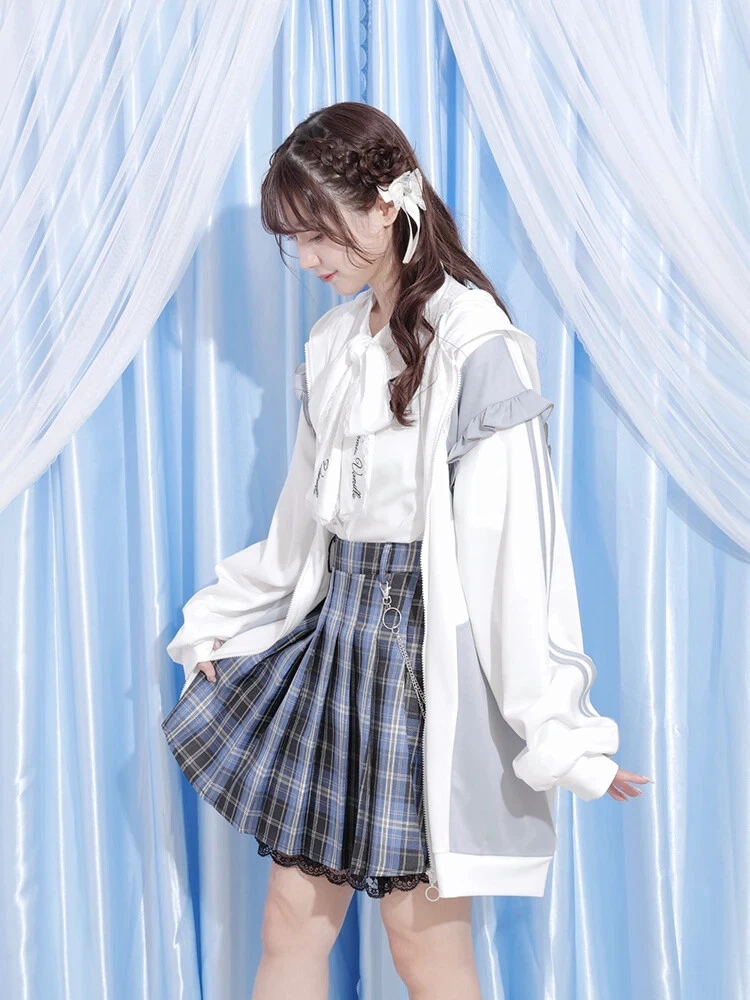 OFF WHITE Felpa con cappuccio Sanrio Cinnamoroll Jersey Ruffle con orecchio spento bianco Giappone cosplay limitato