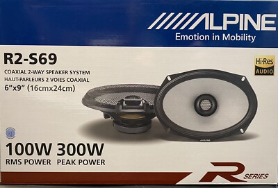 Alpine R-Series R2-S69 6x9 Coaxial Speakers