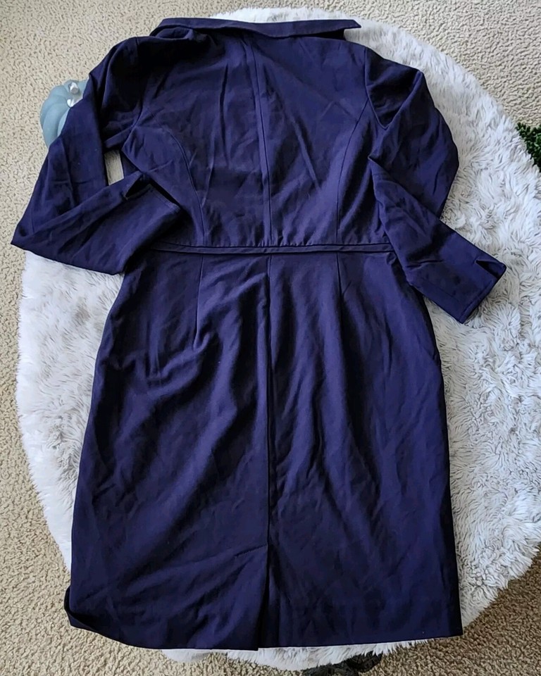 American Airlines Sleeved Button Front Flight Attendant Uniform Dress Size 0 eBay