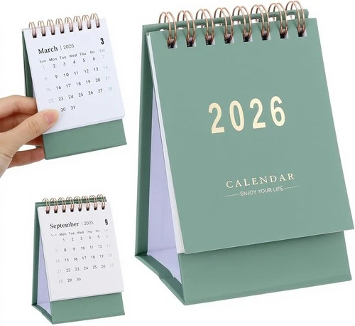 Small Desk Calendar 2026,Desktop Calendar for School, Home and Office Supplies - Picture 1 of 8