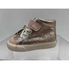 NWT See Kai Run Baby sz 5 High Top Hook and Loop Sneakers- Metallic Rose Gold