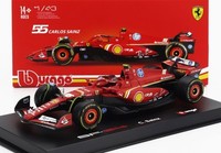 Burago 1/43 F1 Ferrari Sf 24 55 2024 Sainz Vitrine Statisches Modell Diecast