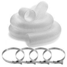 2-1/2"x20'Dust Collection Hose,2.5 Inch Dust Collection Tube with 304 Stainle...