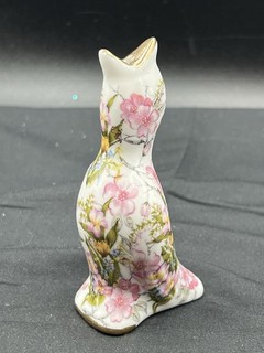 Floral Pink Metallic Gold Pie Bird Vent 4"