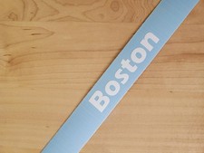 Boston decals stickers vinyl 2 PAIR Gloss WHITE 24" FAST USA