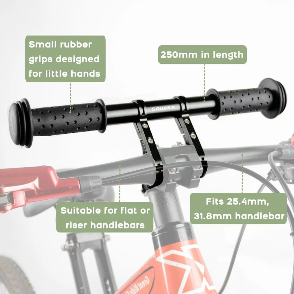 Asiento de bicicleta para niños montado en la parte delantera y manillar para bicicleta de montaña ciclismo para padres e hijos Foto 2 de 4