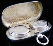 Sterling Silver Double Compartment Sovereign Case, E J Trevitt & Sons 1906