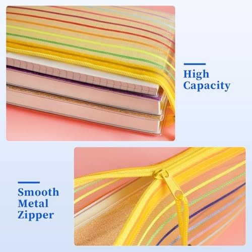 40 Stück Federmäppchen Großpackung, 10 Farben Netz Reißverschluss Etui Federmäppchen, 9x4,7 - Bild 5 von 7