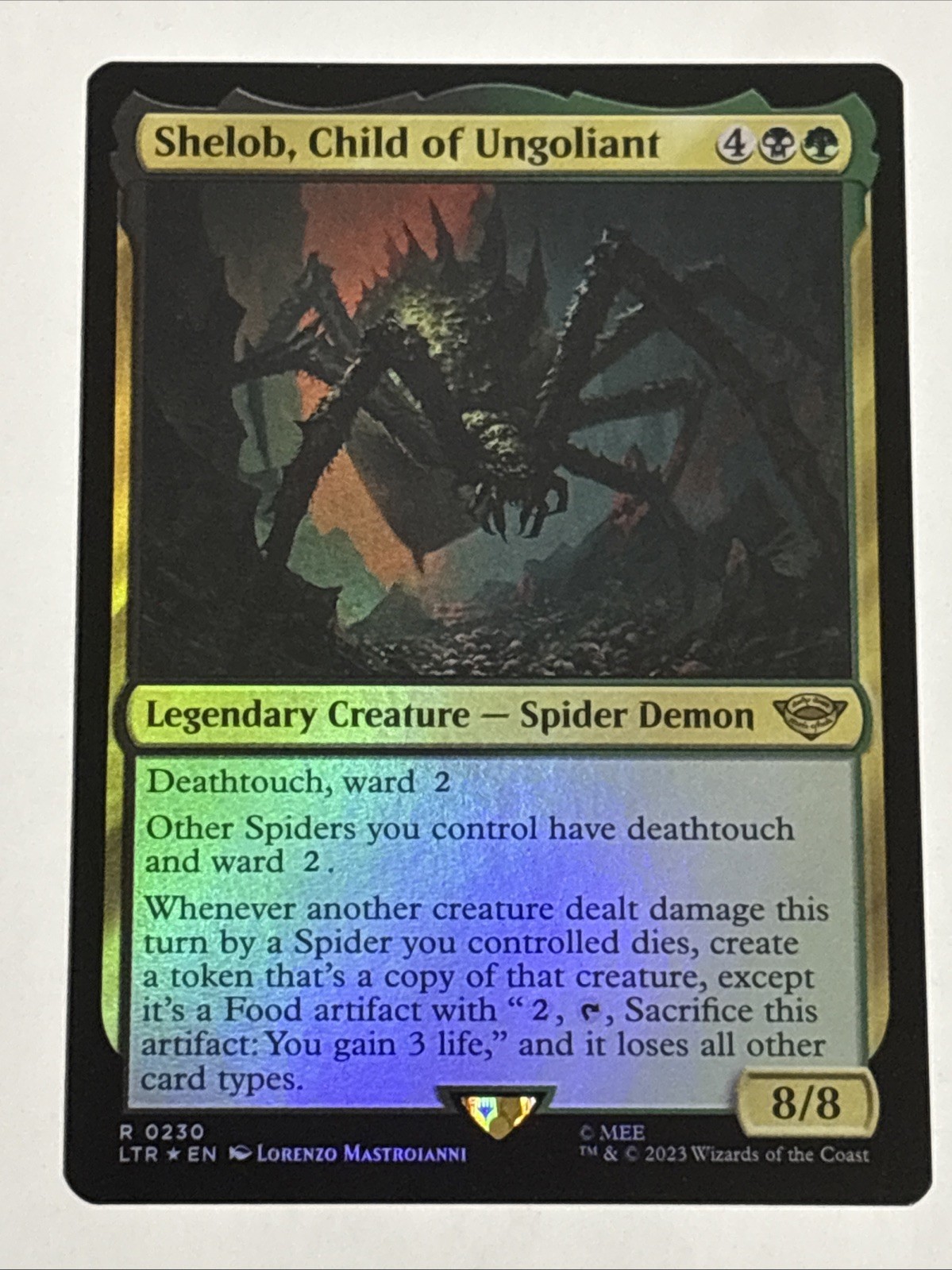 mtg shelob card if there are four or more card types among cards in your graveyard Shelob, Child of Ungoliant LotR