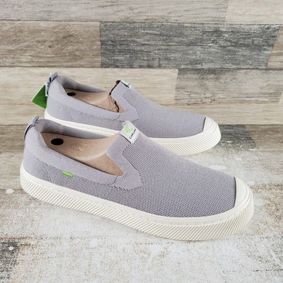 Cariuma IBI Mens Shoes Sz 11 Running Light Gray Knit Slip On Round Toe Sneakers