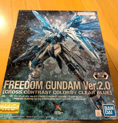 #ad #ad MG 1 100 Freedom Gundam Ver.2.0 Cross Contrast Color Clear Blue Kit Bandai $192.50