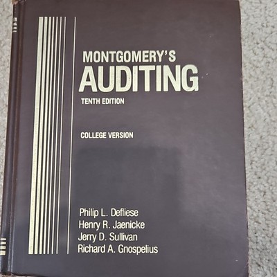 Montgomery's Auditing Tenth Edition Hardcover by Defliese, Jaenicke