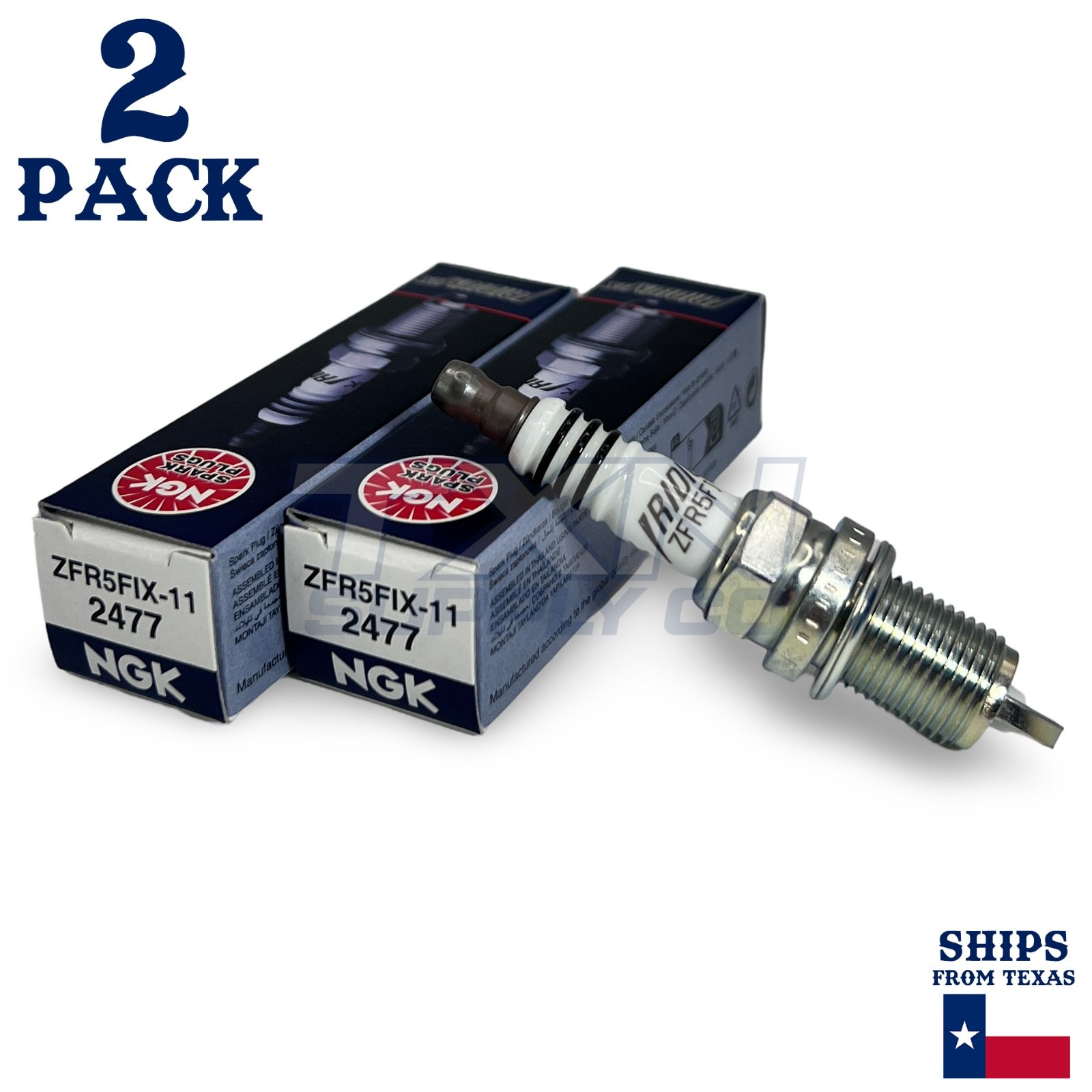 2 Pack NGK Iridium IX 2477 Spark Plugs ZFR5FIX-11