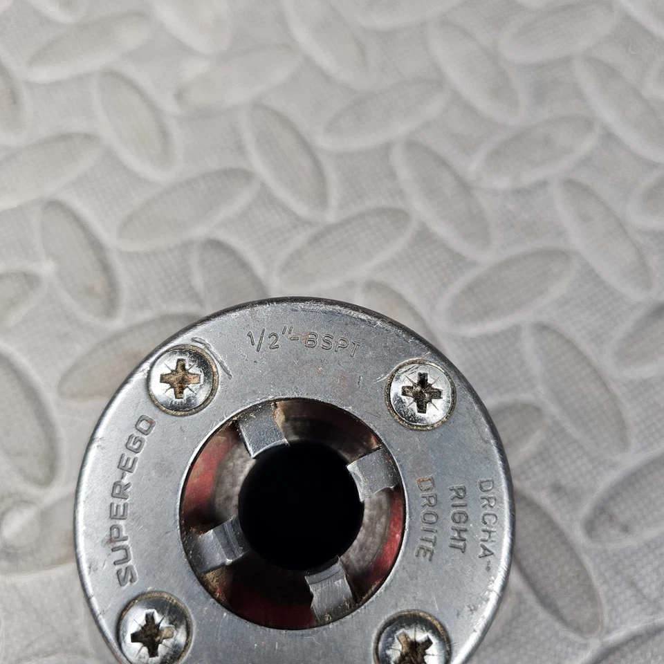 Super Ego BSPT 1/2" Die Head Right For Pipe Threader Stamped Manual Threading - Image 3 of 4