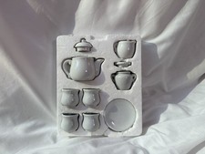 Mini Glass Tea Set 11-Piece  Teapot Cups Saucers  Afternoon Tea