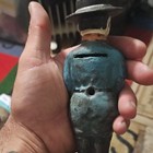 Vintage Cast Metal Figural Cowboy Coin Bank 2-Piece Body Metal — photo 2