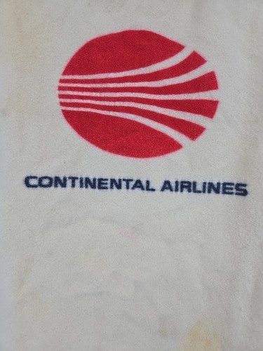 Coperta da viaggio vintage Pendleton lana vergine logo Continental Airlines USA - Foto 2 di 6
